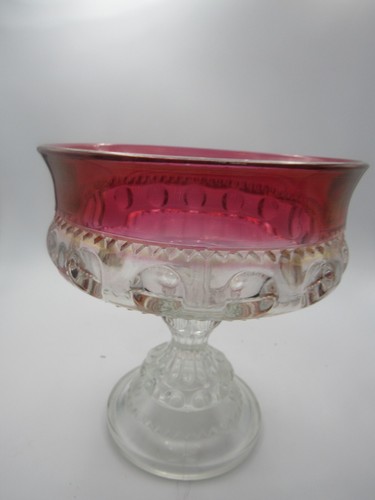 vintage Kings Crown Thumprint footed compote by Indiana Glass - Picture 4 of 8