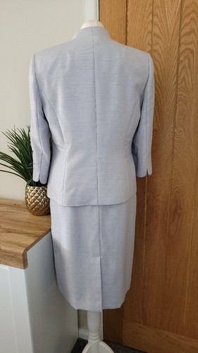 JACQUES VERT Grey/Silver Dress Suit Mother Of The Bride/Groom ~ Size 12 Vgc - Picture 15 of 19