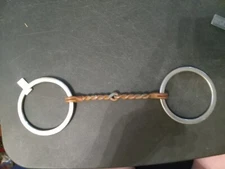 used loose ring snaffle bit twisted copper wire 5in mouth  