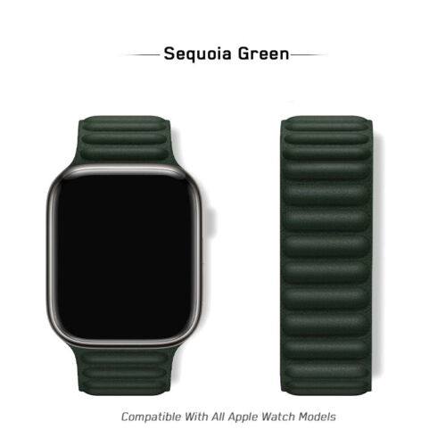 Per Apple Watch 10 9 8 7 6 5 4 SE Cinturino Link Pelle Bracciale 44/41/45/42/46/49mm - Foto 14 di 40