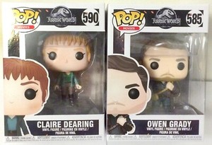 Jurassic World Fallen Kingdom Claire Dearing Owen Grady Funko Pop 585 590 New Ebay