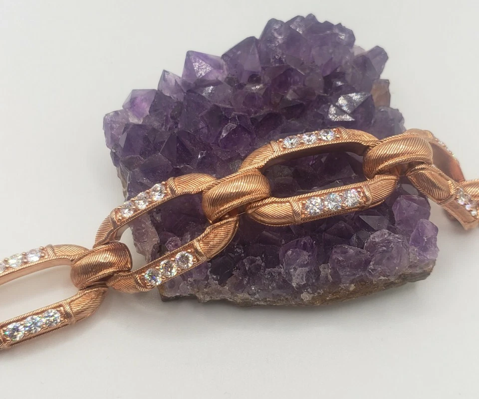 PULSERA JUDITH RIPKA VERONA 14 K REVESTIDA DE ORO ROSA PLATA ESTERLINA CIRCONITA Foto 2 de 4