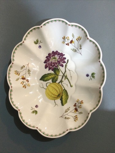 Cuenco de exhibición ovalado Spode Victoria calabaza y dalia - Imagen 2 de 6