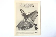 1966 Fiat 1500 Spider Convertible Print Ad 