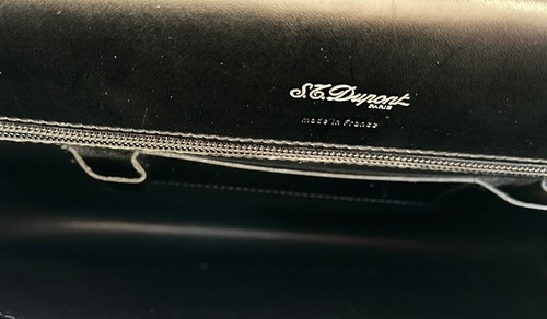 St. Dupont Preloved Aktentasche Schwarz Messenger Laptoptasche Business Elegant - Picture 9 of 9