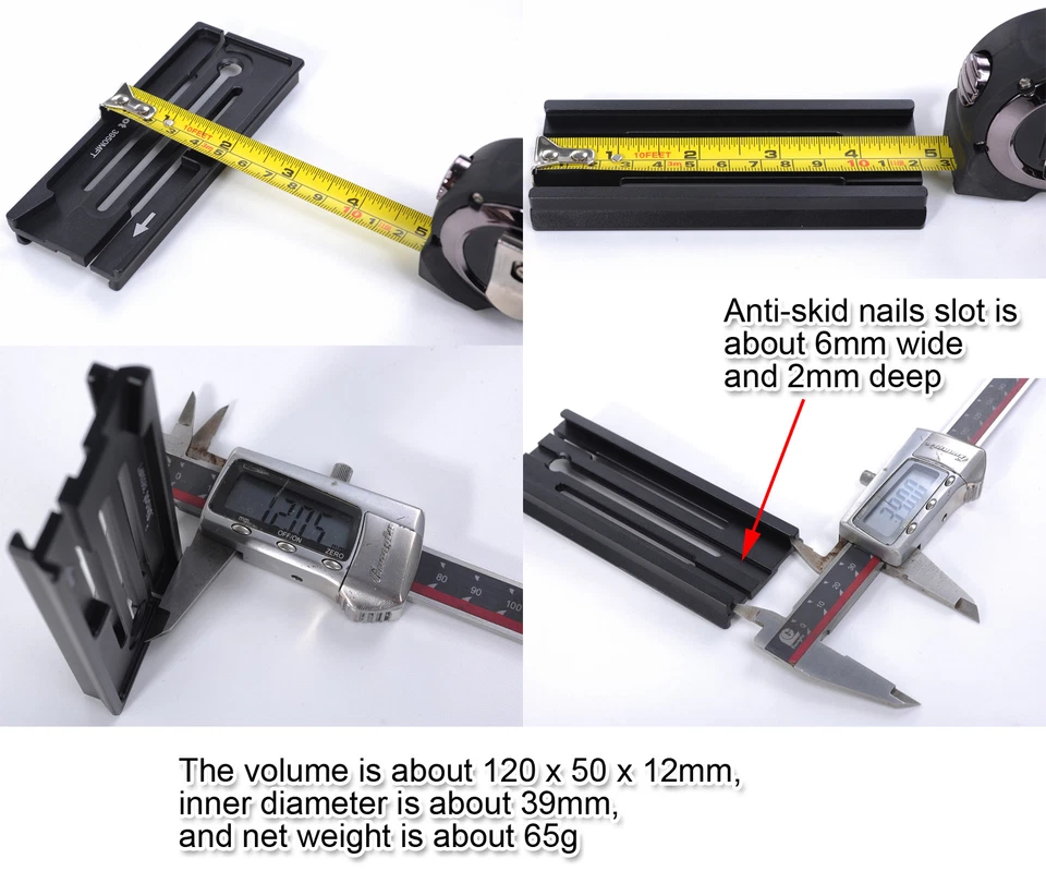 Adaptador para placa de liberación rápida Arca-Swiss Fit Manfrotto Gitzo abrazadera de cabeza de trípode Foto 4 de 4