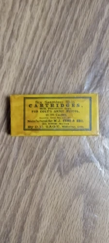 Civil War Cartridge Box Empty Reproduction for colt's army pistol with caps