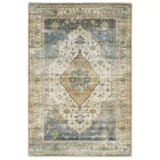 Scatter Rug Harmony Denim 2 ft x 3 ft Indoor Machine Washable Low Pile