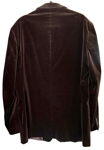 Men's Ermenegildo Zegna Velvet Brown Blazer / Formal Jacket US Size 46 L READ! - Picture 2 of 10
