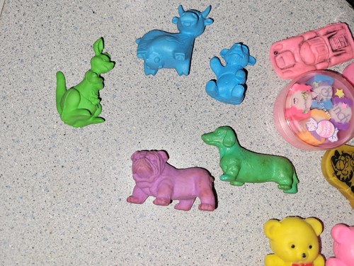 3 lb Vintage Eraser Lot Cabbage Patch Flintstones Pound Puppies Collection  - Bild 10 von 10