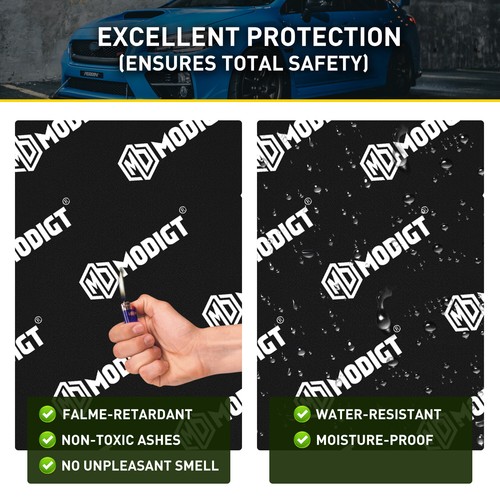 16sqft Car Sound Deadener Mat Proofing Butyl Insulation Material Kill Noise NEW - Picture 8 of 23