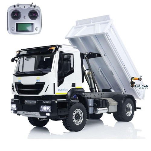 RC Metal 1/14 Hydraulic 4x4 Roll on/off Dumper Truck Tipper Model W/ Sound Light - Picture 6 of 12