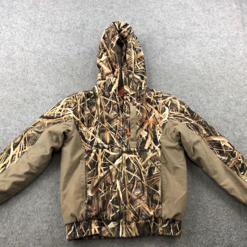 Rustic Ridge Jacket Boys Small Mossy Oak Blades Camouflage Hooded Youth - Picture 2 of 11