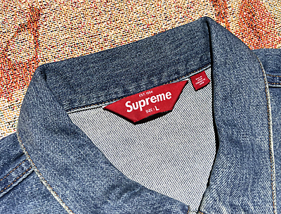 Supreme Distressed Selvedge Trucker Jacket Washed Indigo Supreme Distressed Selvedge Trucker Jacket Washed Indigo