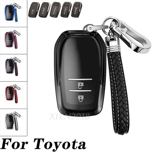 For Toyota Chr Land Cruiser 200 Avensis TPU Car Key Cover Shell Holder Keychain