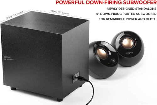 Pebble plus 2.1 Usb-Powered Desktop Speakers with Down-Firing Subwoofer and Far- - 第 3/12 張圖片