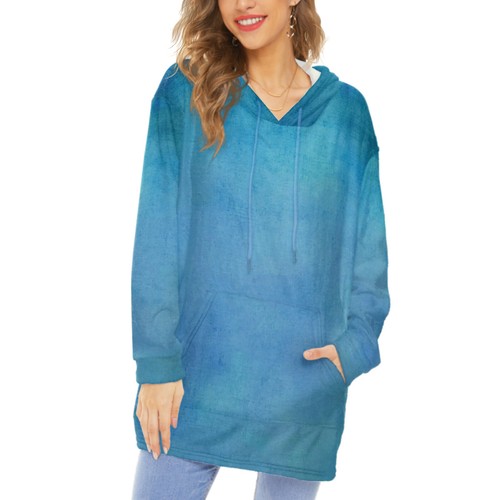 Fleecepullover Hoodie, lockerer Mantel mit Kapuze, Lounge- und Nachtwäsche - Bild 9 von 42