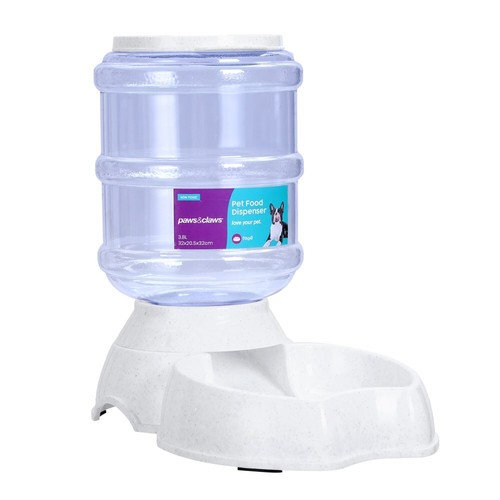 Automatic Plastic Pet Dog Cat Water Food Feeder Bowl Fountain Dispenser 3.8L FD - Picture 3 of 10