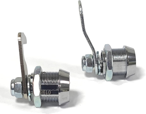 2 Pack Toolbox Lock 5/8" Tubular Cam Replacement Lock Hook Cam Keyed Alike with - Picture 7 of 12