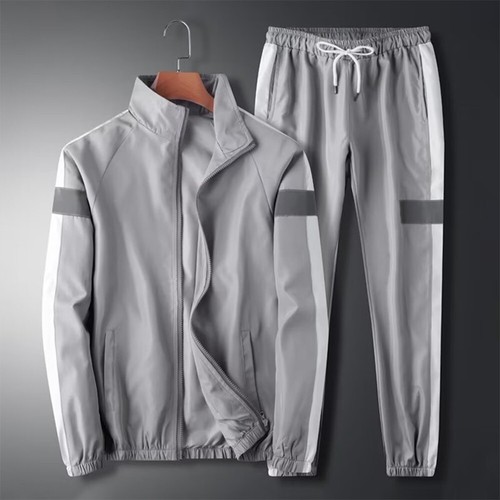 Fashion Leisure Tracksuits Mens Winter Zip Up Autumn Cardigan Colorblock - Picture 4 of 8