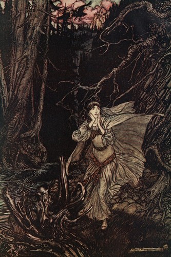 Arthur Rackham from Undine Set of 4 A4 Size Vintage Wall Art Fantasy Pictures - Picture 2 of 5
