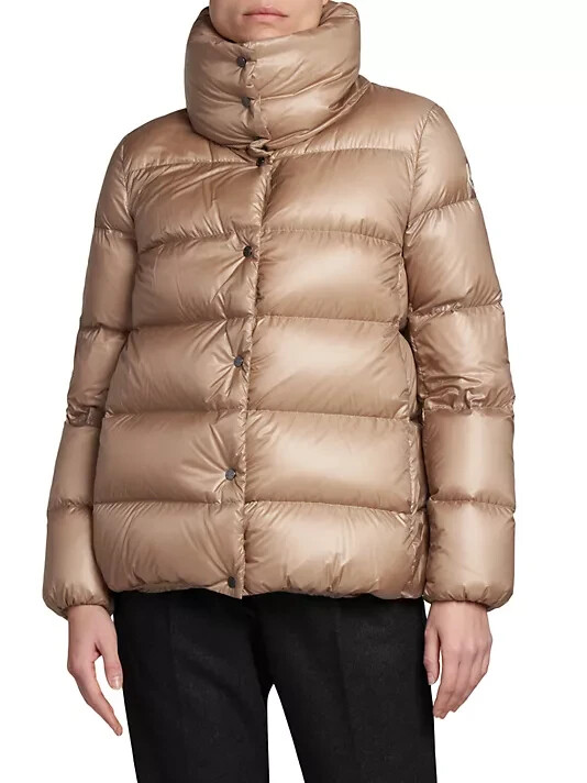 NWT Moncler Cochevis quilted shell down jacket in Beige Size