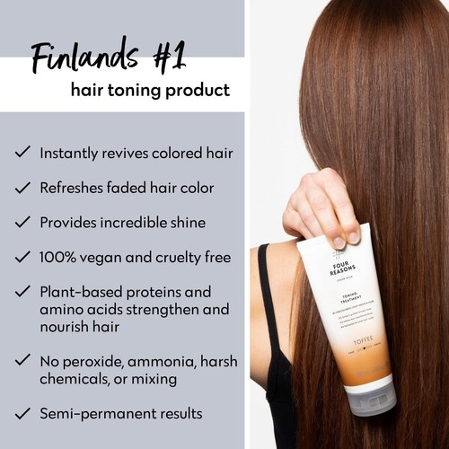 Four Reasons Farbmaske - TOFFEE - Semi-permanente Haarfarbe, 6,76 fl. Oz. - Bild 5 von 7