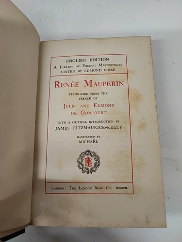 Library of French Masterpieces 12 Volume Set 1/4 Leather 1907 Edmund Gosse - Photo 11/23