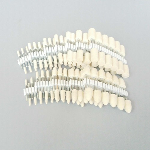 12 x Mounted Wool Felt Polishing Buffing Burrs Bob Point Wheel for Dremel Rotary - Picture 2 of 8