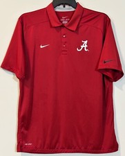 Nike Dri-fit Men  s Polo Shirt Size Large Alabama Crimson Tide Red Color BAMA