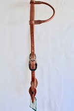 FS Tack Premium Harness Leather Quick Change Headstall Bridle Sliding 1 Ear USA