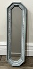 Vintage Blue Homco Accent Mirror Plastic Wall Hanging Home Interiors 17.5”