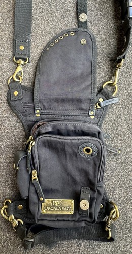 Ukoala Bag UBB Outdoor YUKON 1080 Denier Cordura Canvas-Hip/Backpack Black - Picture 12 of 16