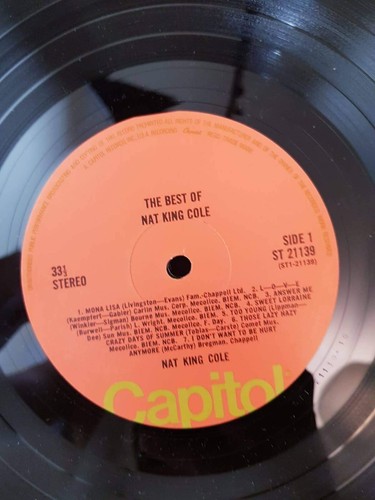 Nat King Cole - The Best Of Nat King Cole 12" vinyl. - Picture 12 of 12