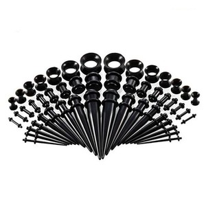 50Pcs-Acrylic-Ear-Stretching-Gauge-Kit-Taper-Tunnel-Plug-14G-00G-Piercing-Set