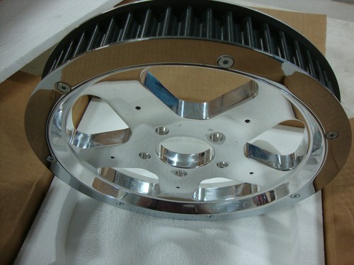 Big Dog Motorcycles OEM 2003 MASTIFF rear drive pulley 1 1/2" belt TEFLON polish - Picture 2 of 4