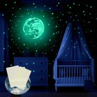 230pcs Glow In The Dark Stars And Moon Plastic Stickers Ceilings & Walls Bedroom