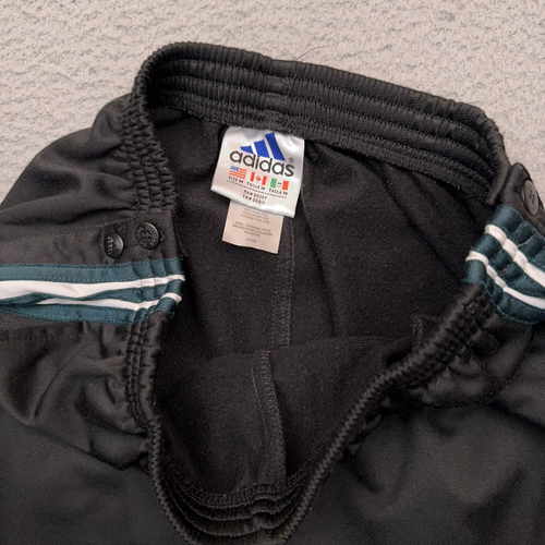 Pantalones Adidas Breakaway de Colección Años 90 Para Hombre Medianos Negros Rayas Rasgar Botón a Presión - Imagen 3 de 10