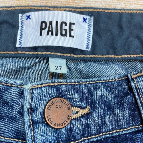 Paige Denim Distressed Porter Toren Boyfriend Jeans Relaxed Straight Womens 27 - Picture 5 of 8