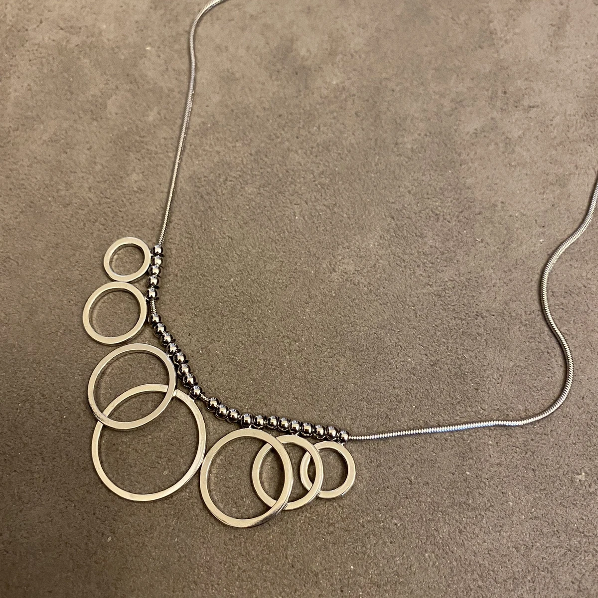 Lia sophia necklace silver best sale circles