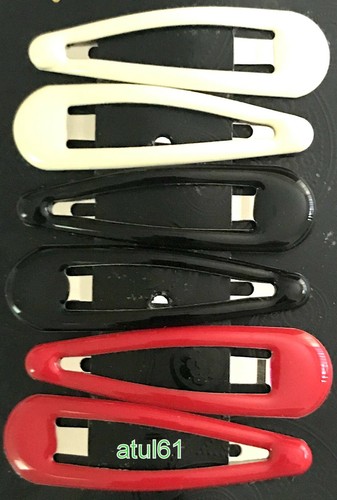Hair Clips Slides Grips Girl Girls FASHION SNAP 6 Big Colours Accessories - Picture 10 of 26