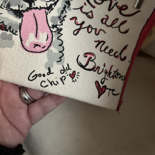 Bolso de Mano Brighton Corazones/Arcos de Lona Nuevo sin Etiquetas - Imagen 11 de 13