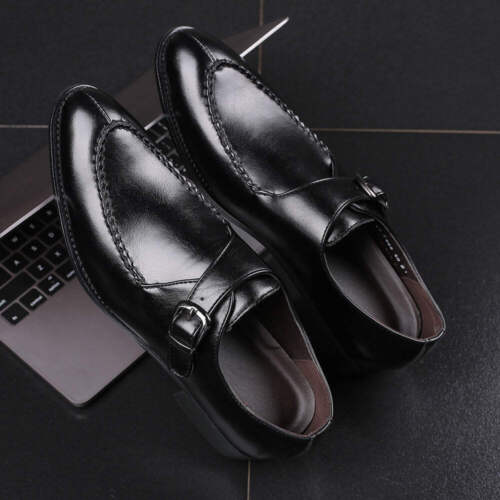 Men's Dress Shoes Leather Toe Cap British Formal Oxford Shoes Non Slip Wear Resi - Picture 4 of 41
