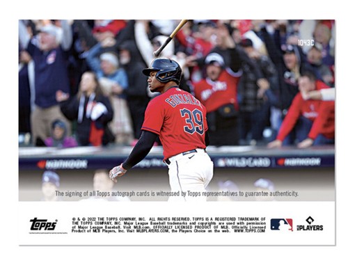 On-Card Auto # to 25 - Oscar Gonzalez - 2022 MLB TOPPS NOW® Card 1043C In Hand🔥 - Picture 2 of 2