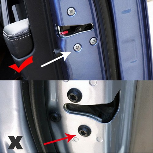 12x Universal Car Interior Accessories Door Lock Screw Protector Cover Caps Trim - Bild 9 von 11