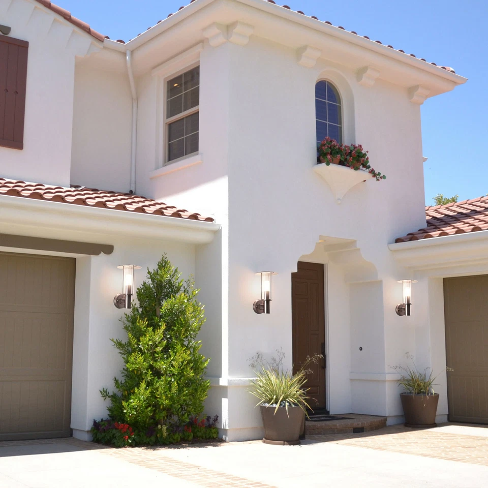 Außenleuchte E27 m/o Bewegungsmelder Außenlampe Edelstahl Garten LED Wandleuchte - Bild 3 von 4