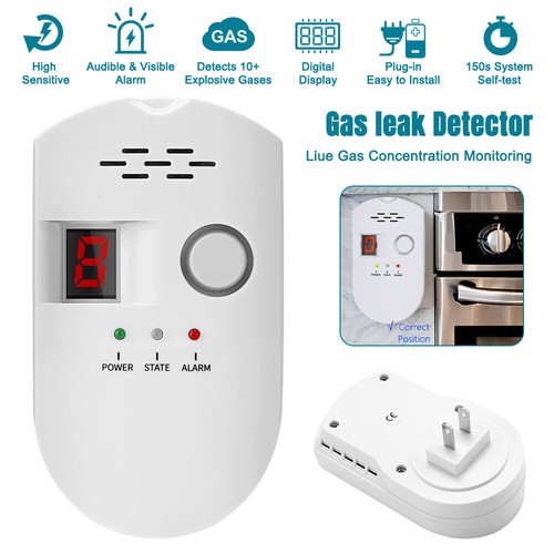 Detector de Fugas de Gas Natural para Hogar Cocina, Combustible y Explosivo Alarma de Gas EE. UU. - Imagen 20 de 23