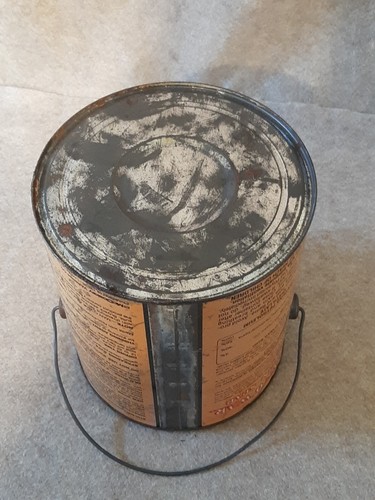 Vintage Gallon Bail Handle McCloskey MAN O WAR Marine Boat Varnish Paint Tin Can - Picture 10 of 10