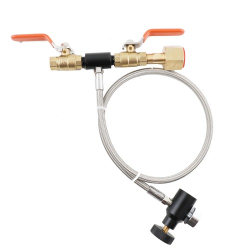 CO2 Refill Station Connector CO2 Cylinder Refill Adapter with 24in Hose & Gauge - Picture 3 of 12