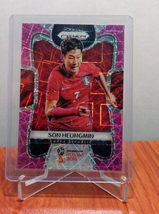 2018 Panini Prizm World Cup Soccer Son Heungmin Pink Lazer 7/40 Jersey # Korea